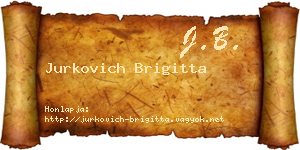 Jurkovich Brigitta névjegykártya